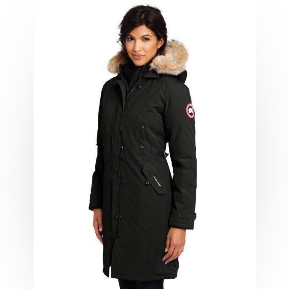 Canada Goose Black Kensington Parka with Fur Hood